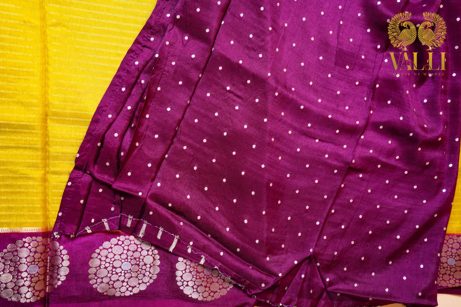 Fancy Dola Silk saree with god Zari stripes 