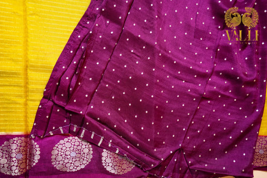 Fancy Dola Silk saree with god Zari stripes 