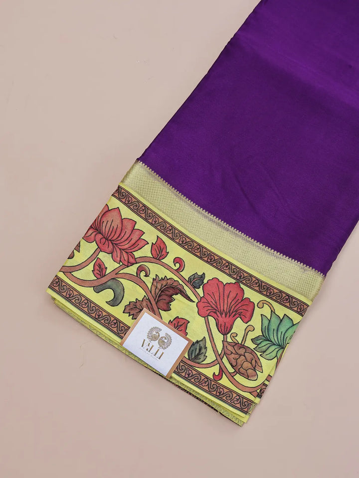 Kalamkari Crepe  – Purple