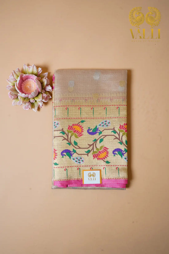 Tissue Kota Saree with Paithani Border