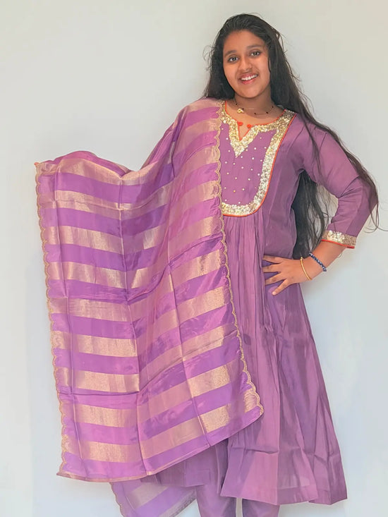 Lavender royal salwar set
