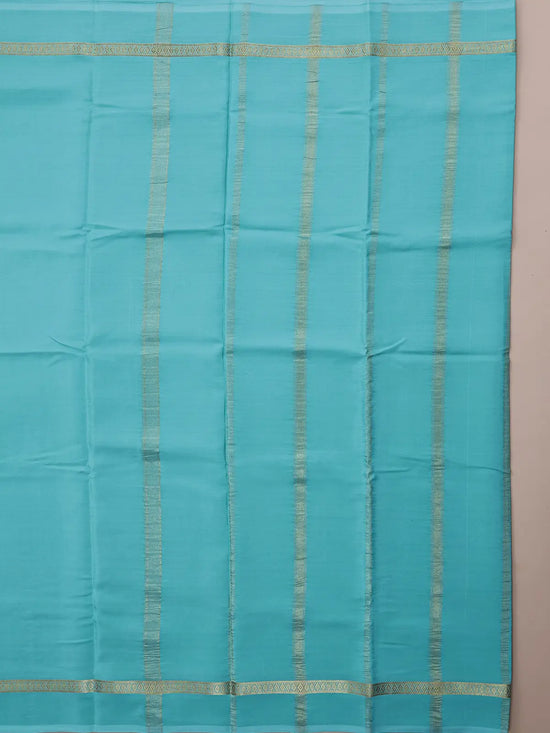 Pure Mysore Crepe Silk Saree with Zari Striped Pallu