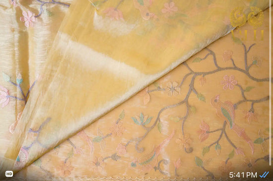 Golden – Tissue Organza Saree