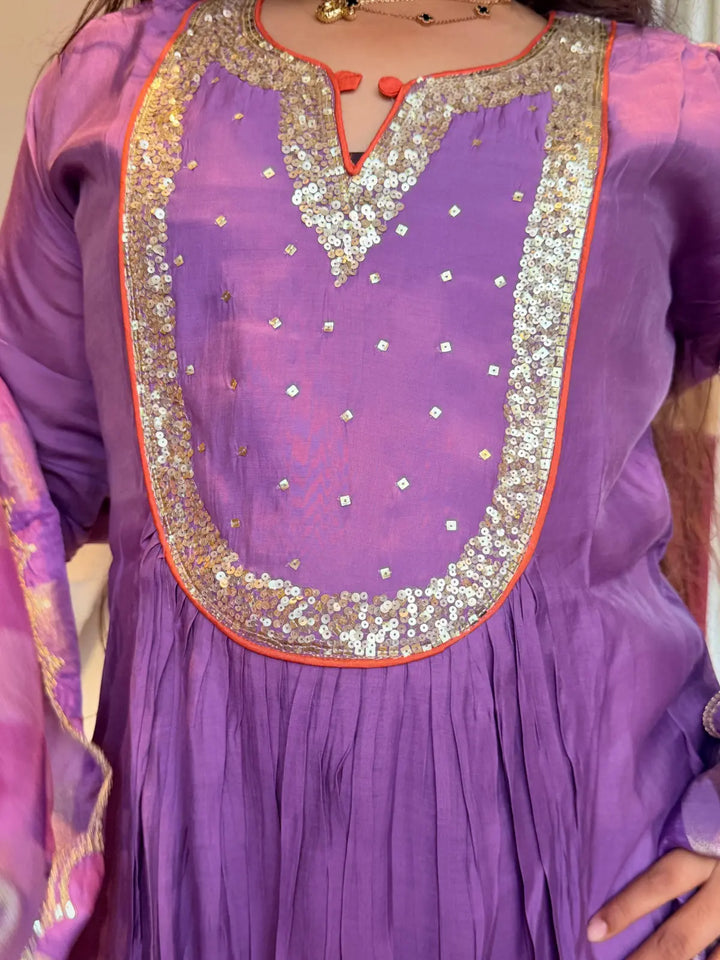 Lavender royal salwar set