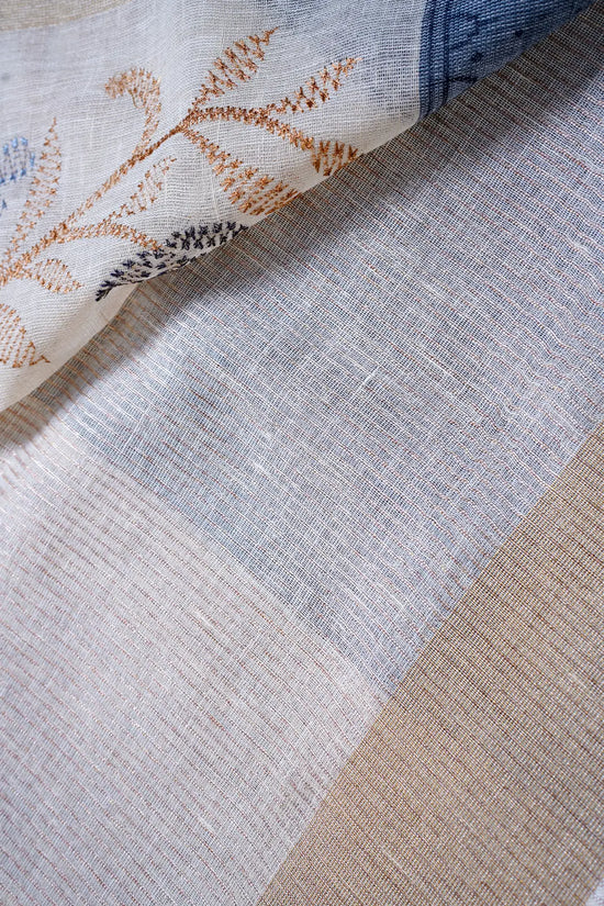 Lenin Cotton Sarees  – Grey