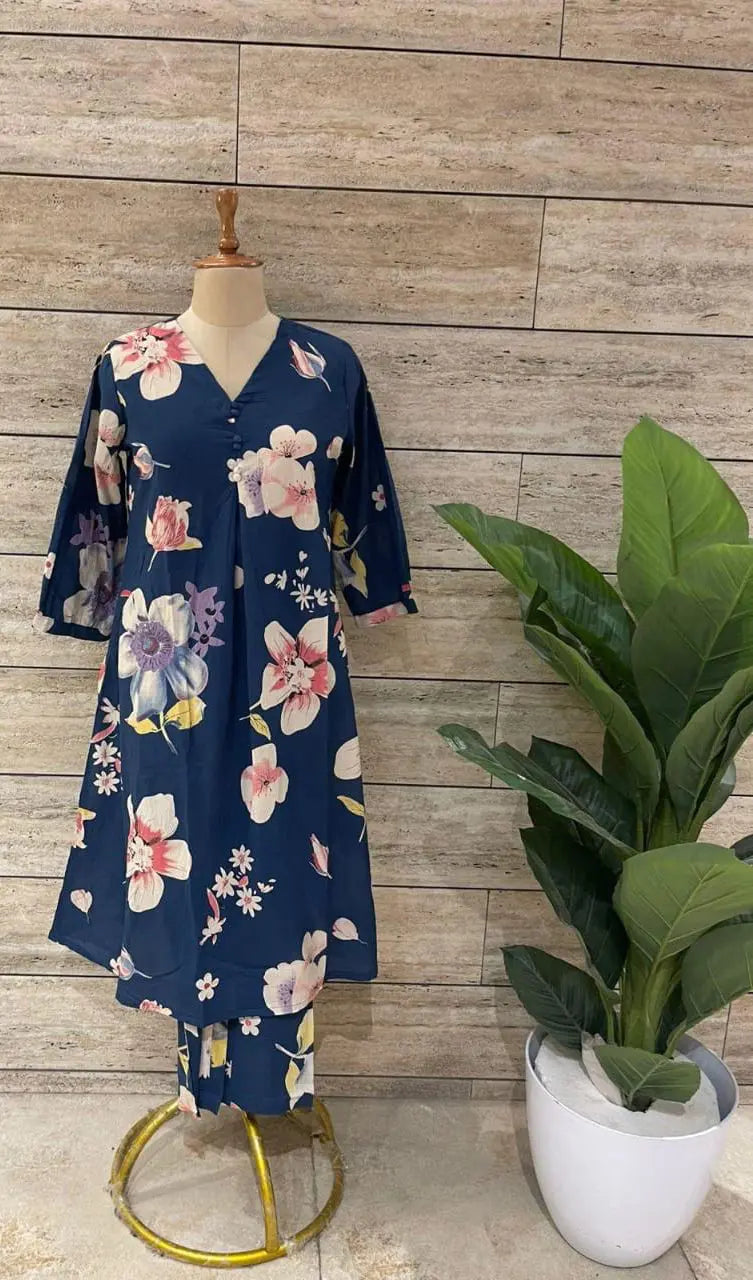 Floral blue coord set
