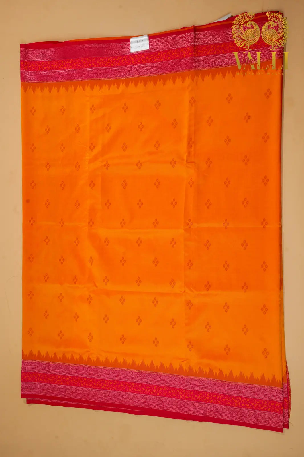 Traditional Soft Silk Saree – Mustard Yellow with Ikat Motifs & Contrast Pink Brocade Pallu