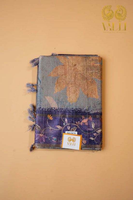 Eco Print Tussar Saree