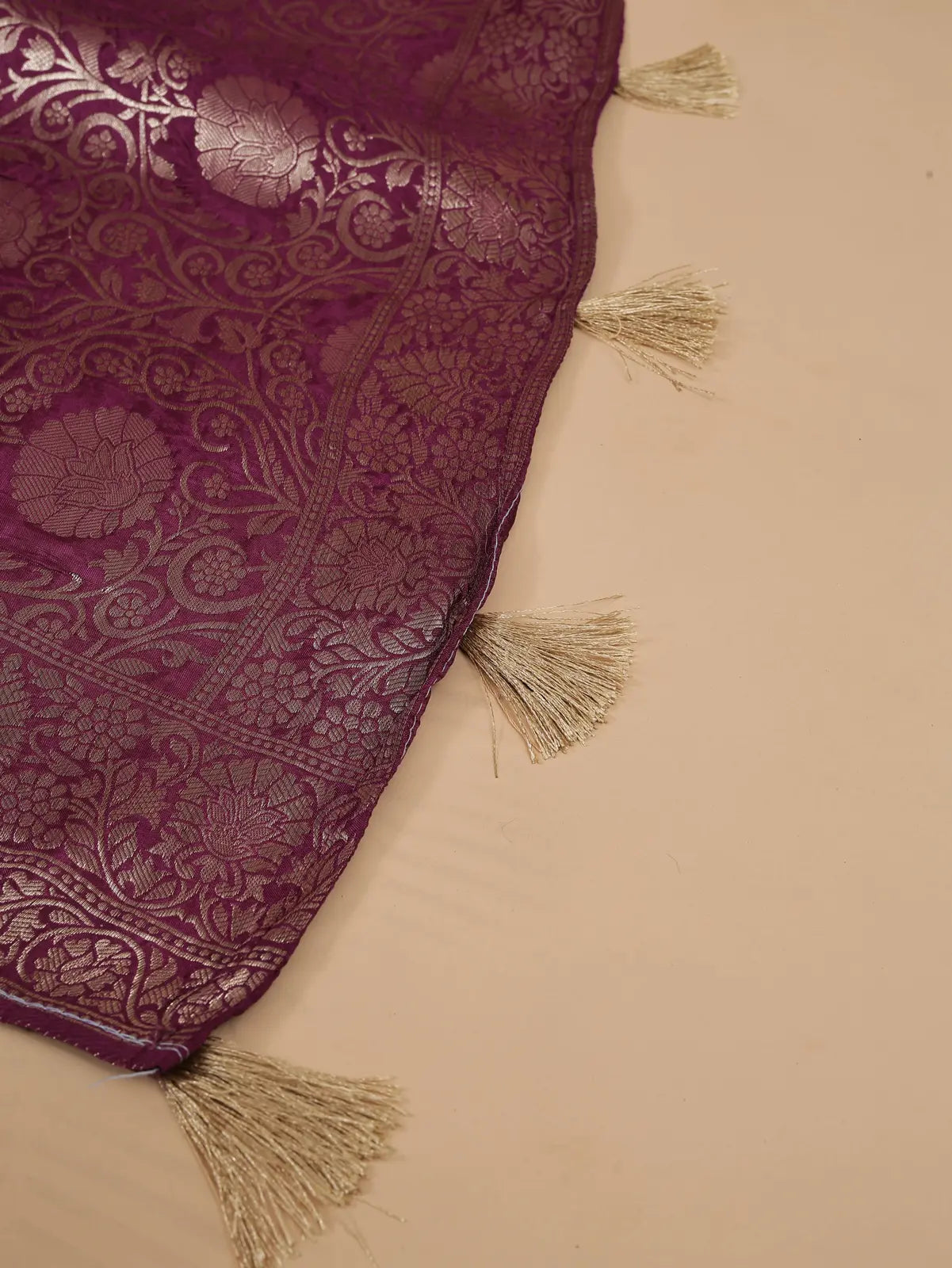 Satin Banarasi – Plum
