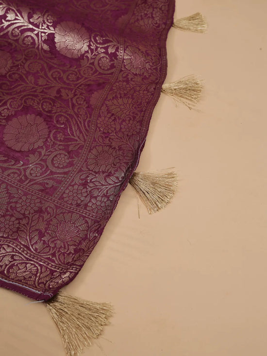 Satin Banarasi – Plum