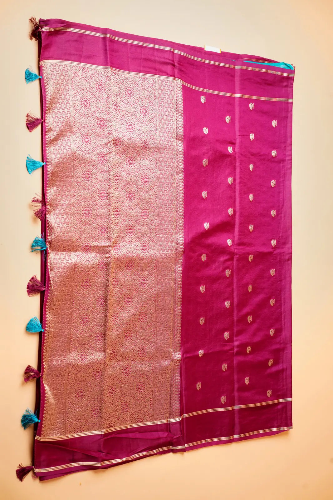 Soft silk peacock plum pink + Rama blue 