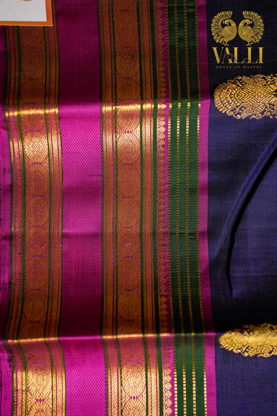 Ganda Berunda Kanchipuram Silk Saree 