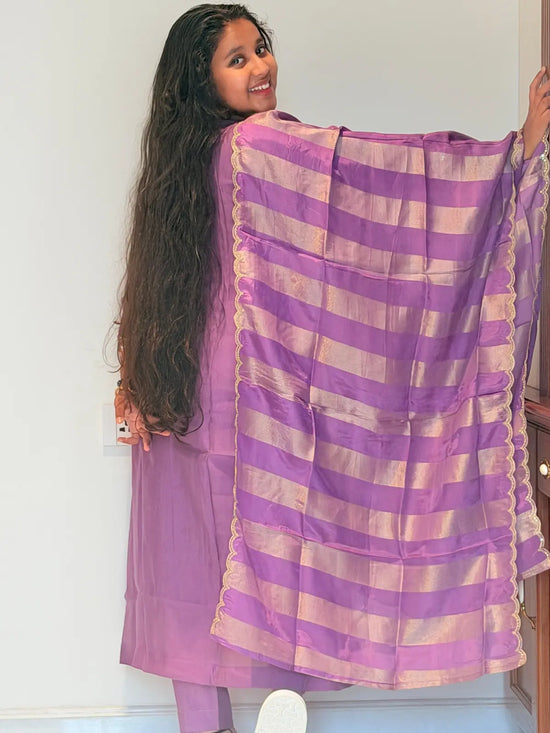 Lavender royal salwar set