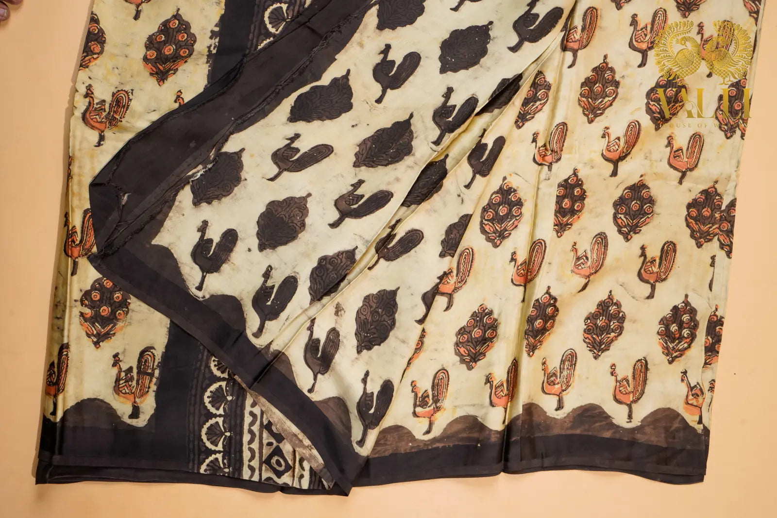 Modal Silk Saree with Traditional Block Print