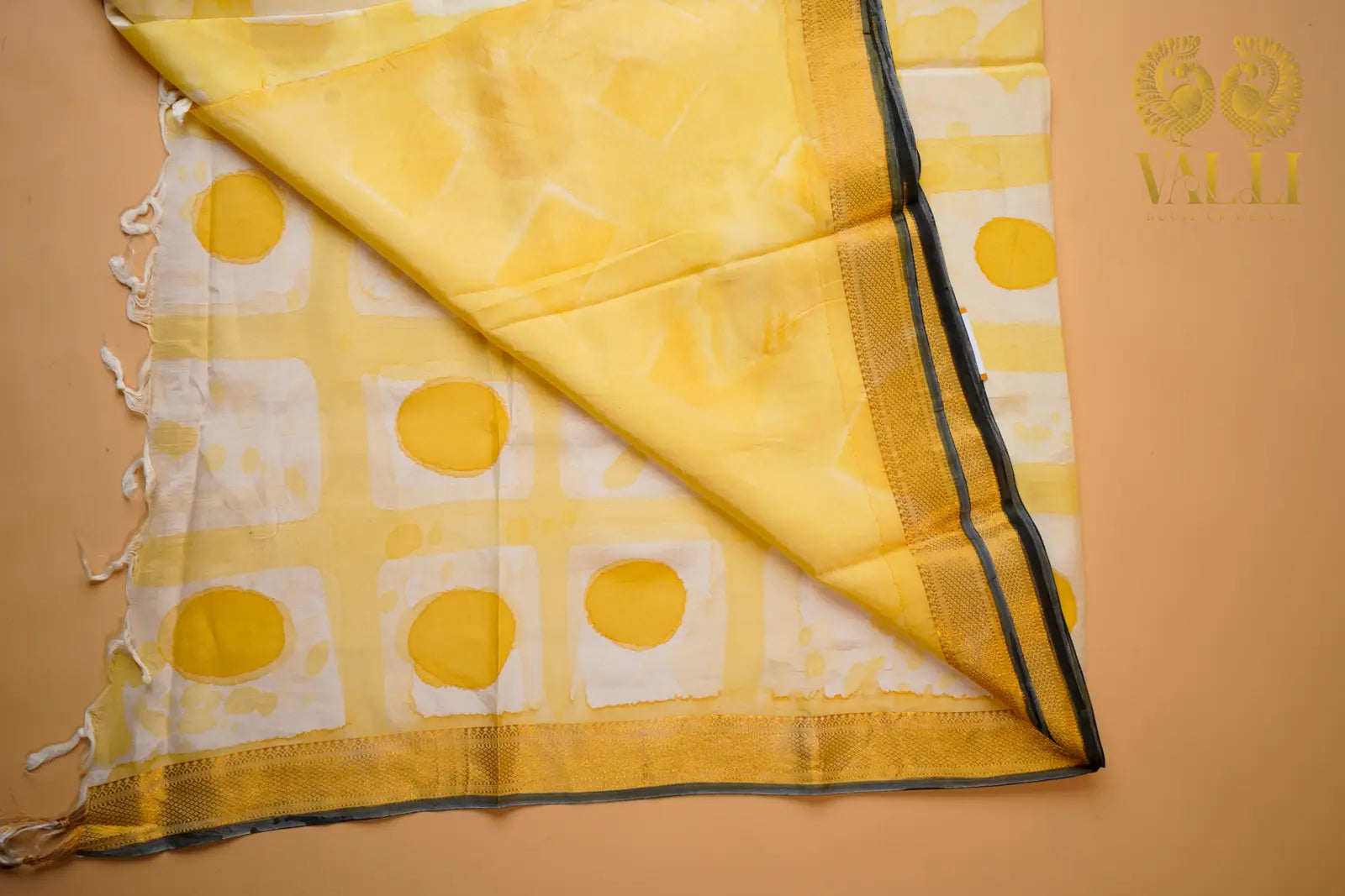 Sunshine Yellow Handloom Saree with Zari Border