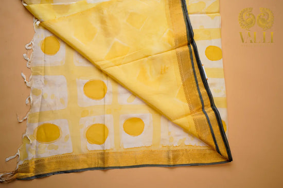 Sunshine Yellow Handloom Saree with Zari Border
