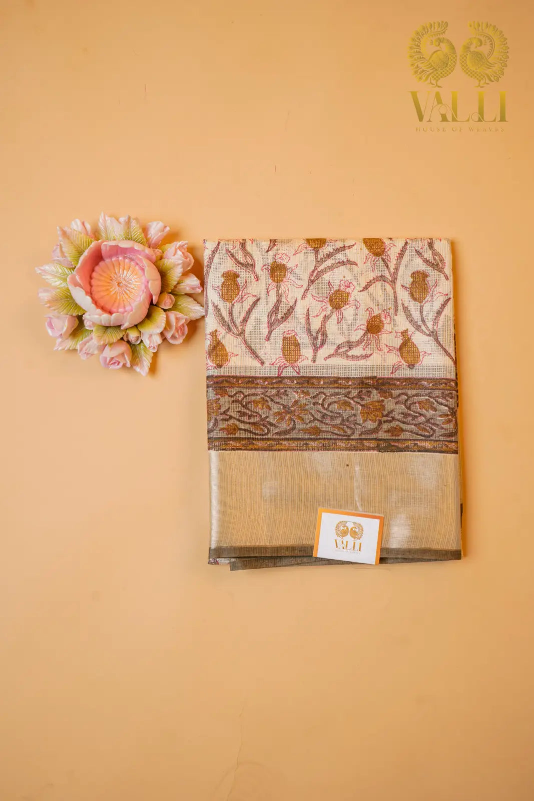 Pure Kota Checks Saree with Block Prints