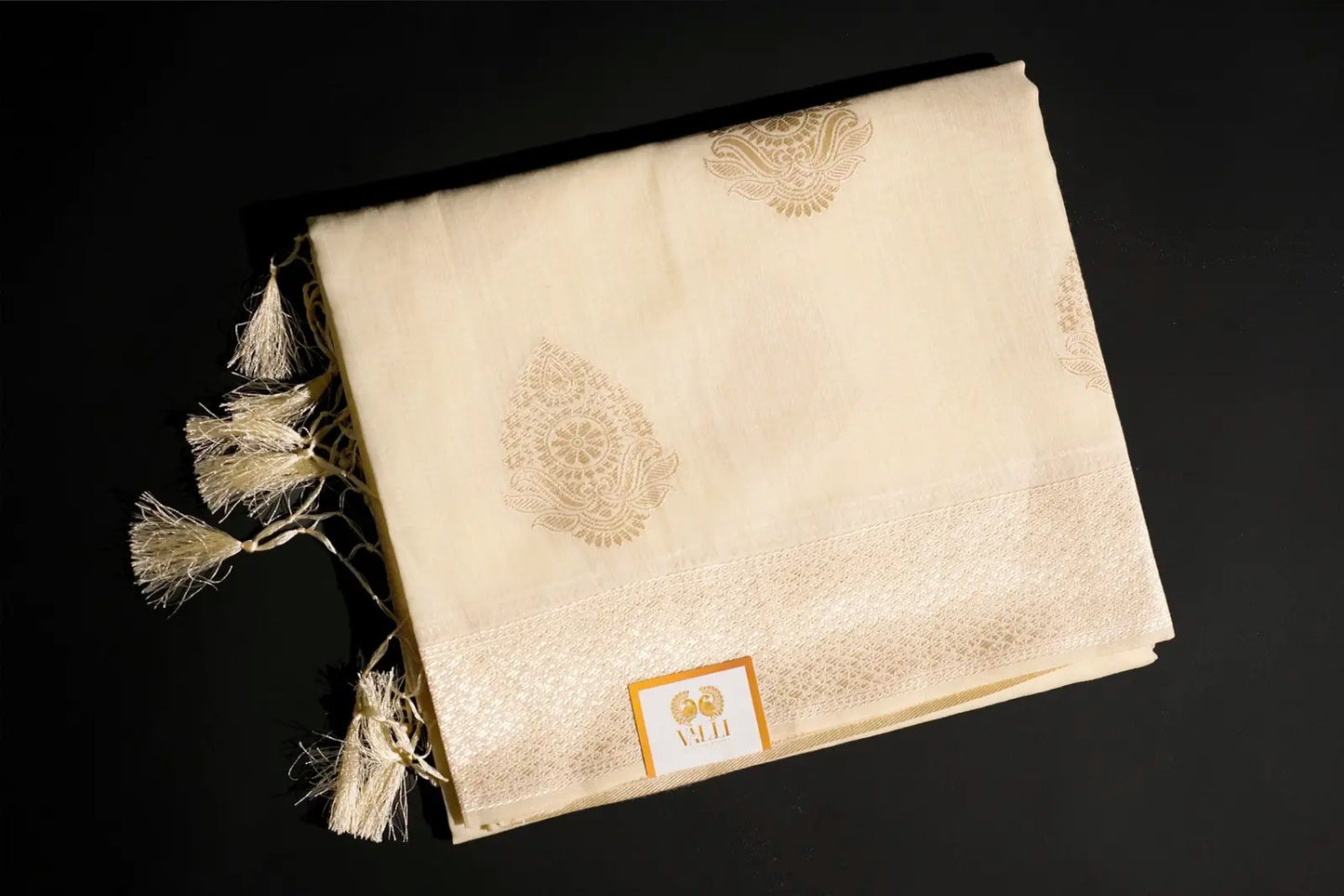 ivory banarasi cotton 
