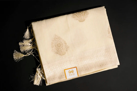 ivory banarasi cotton 