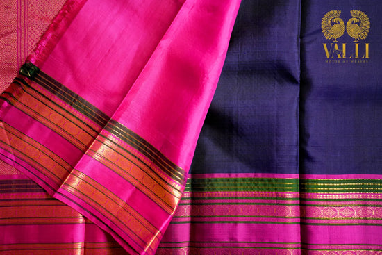 Ganda Berunda Kanchipuram Silk Saree 