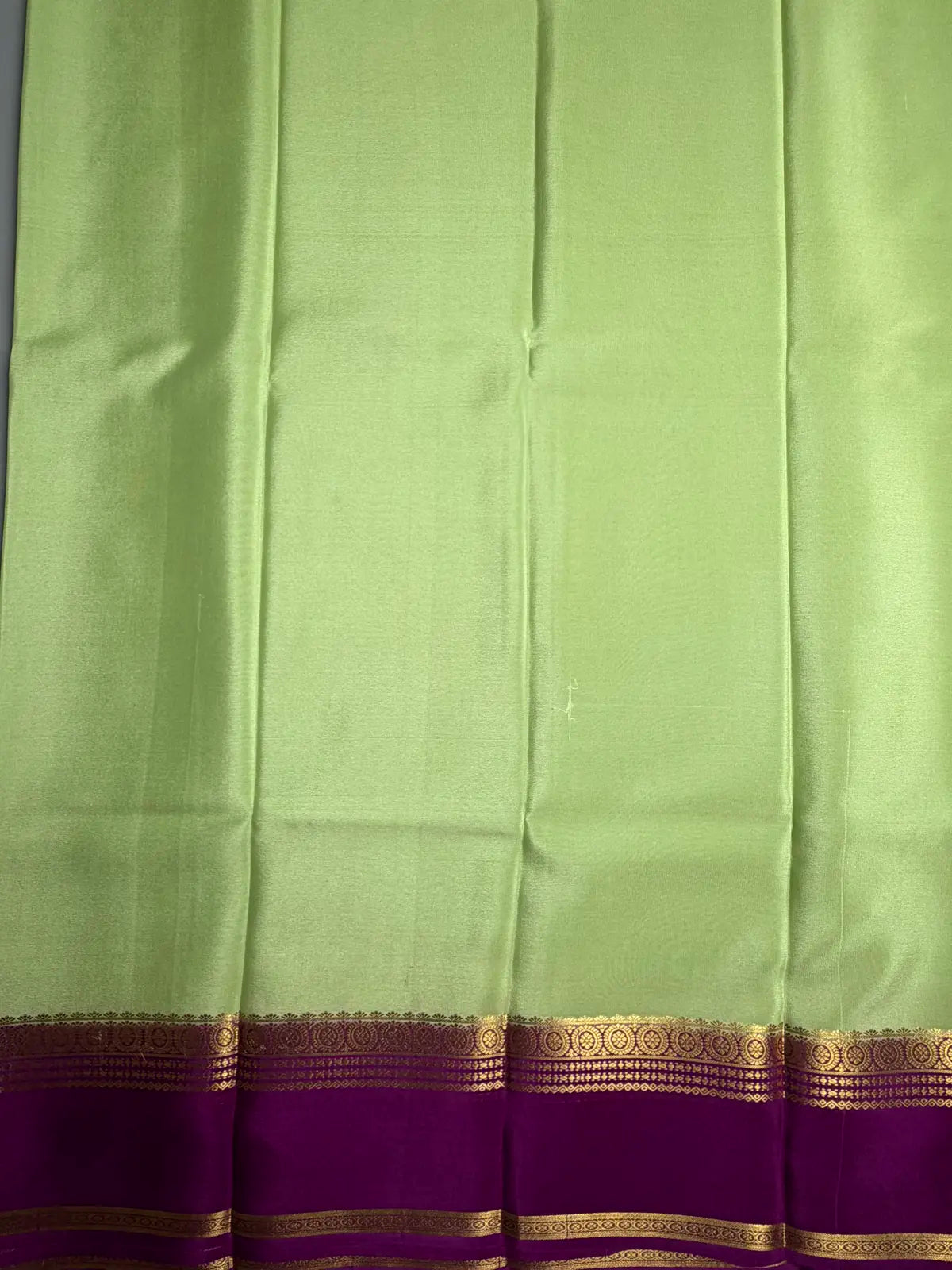 Green Apple Mysore Crepe Silk Saree