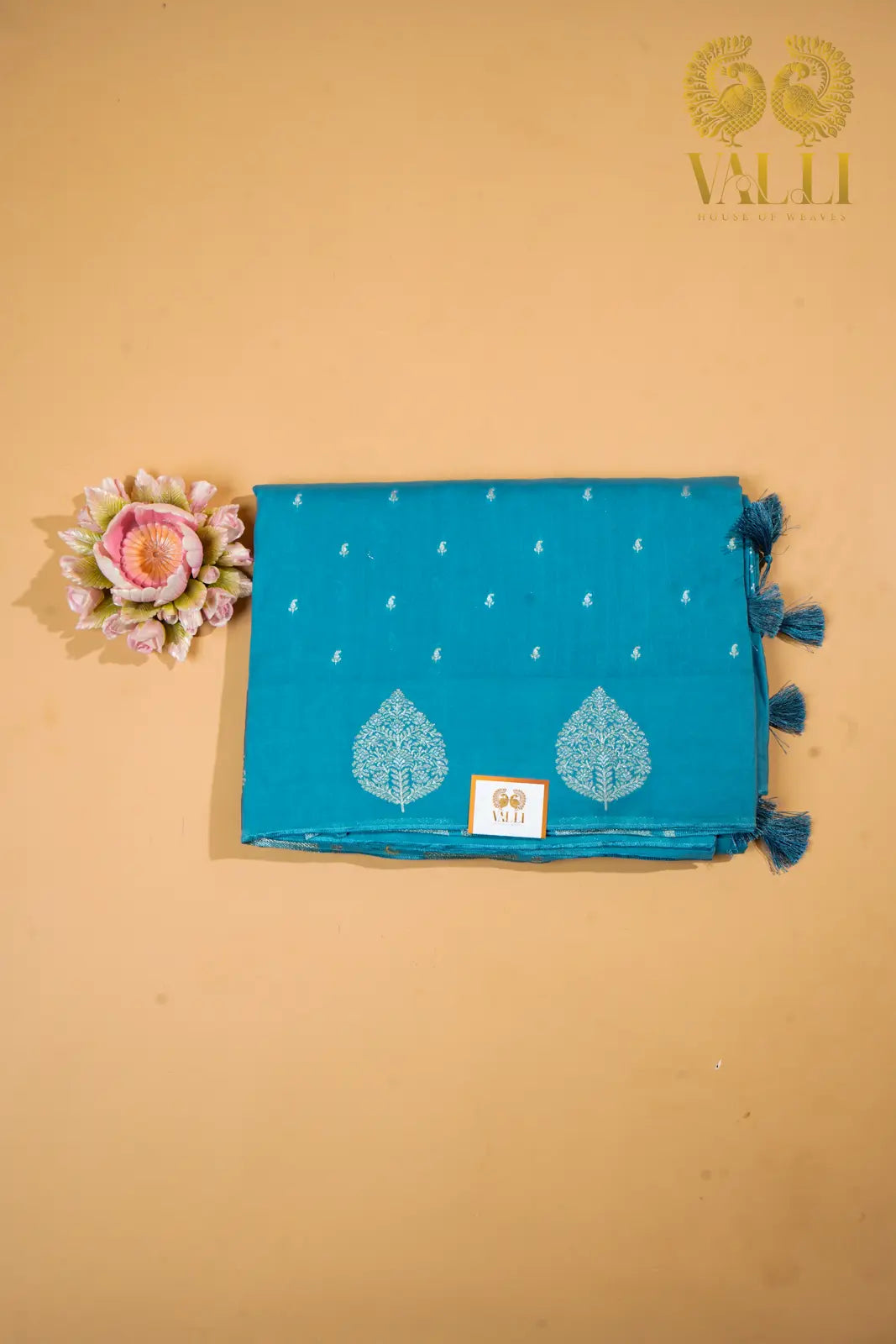 Mungs Silk Saree  Turquoise Blue Elegance