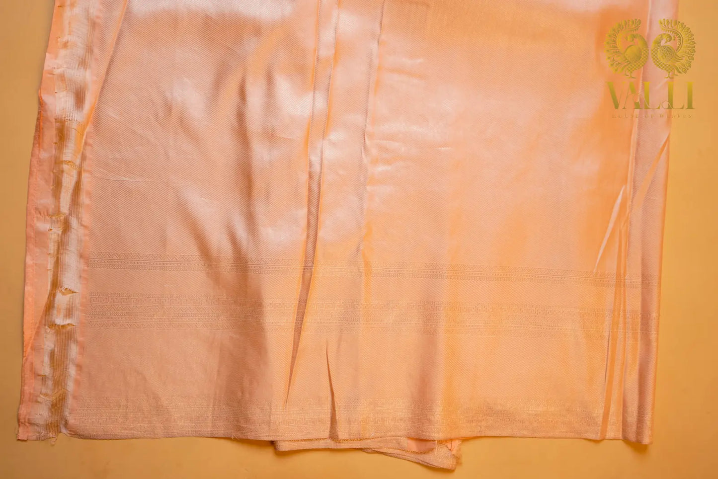 Pure Kanchipuram Silk Saree with Silver Zari & Cross-Stitch Embroidery