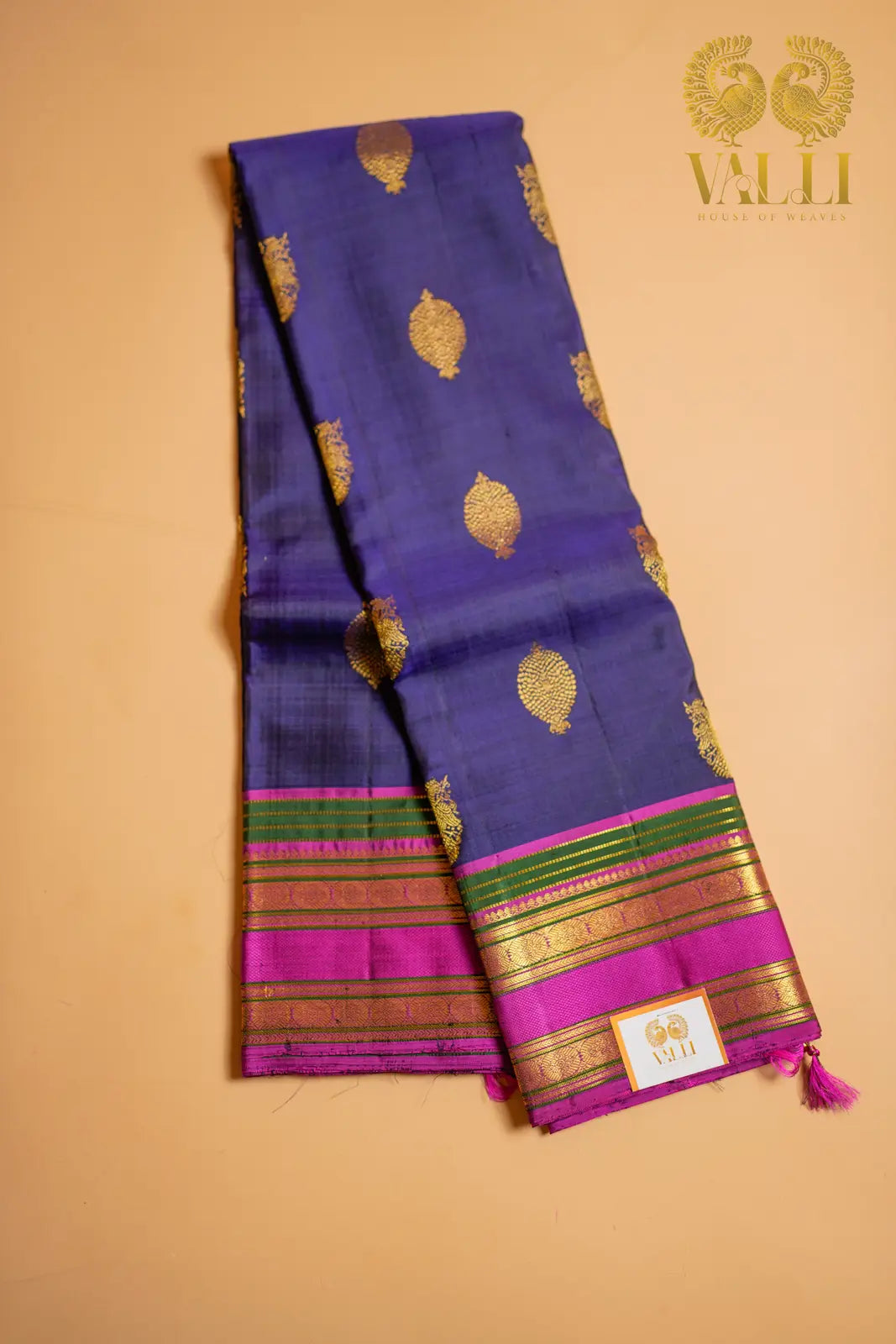 Ganda Berunda Kanchipuram Silk Saree 