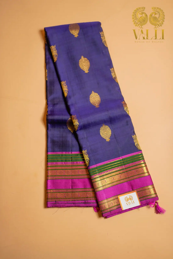 Ganda Berunda Kanchipuram Silk Saree 