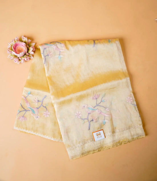 Golden – Tissue Organza Saree
