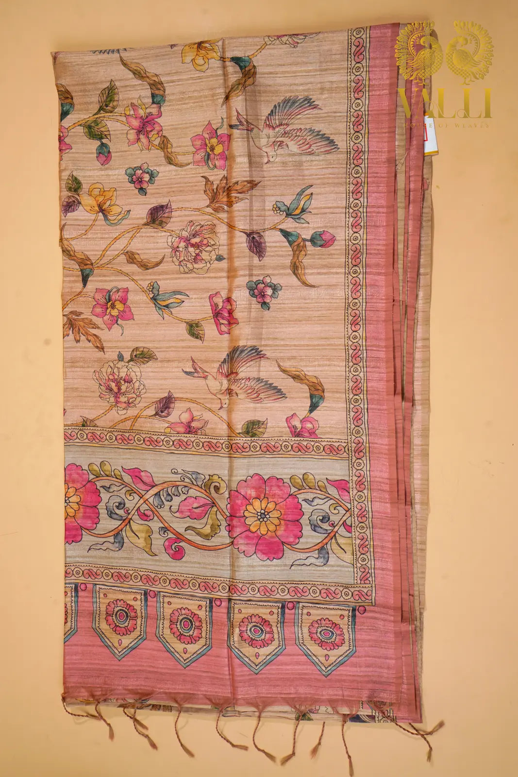 Bhagalpuri Silk Saree with Kalamkari Digital Print