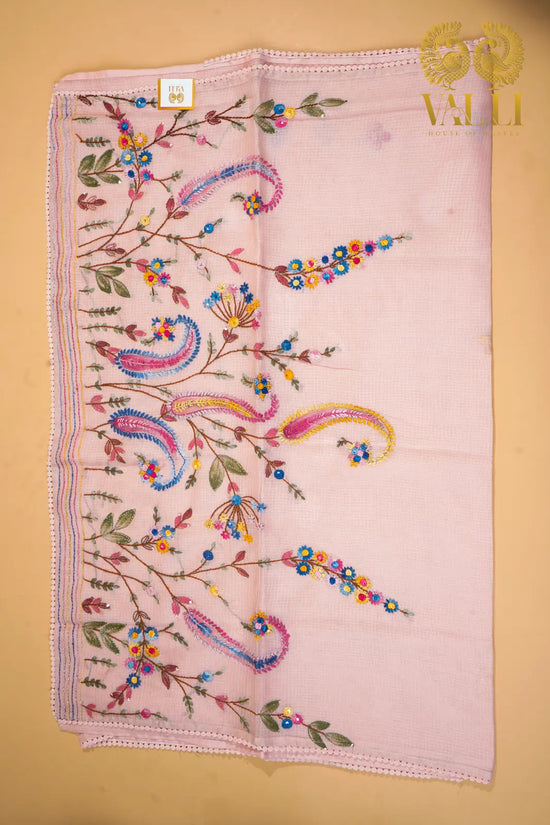 Soft cotton embroidery Baby pink 