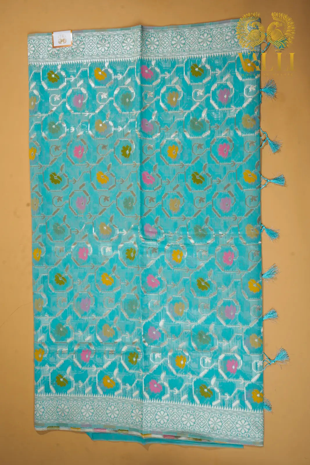 Banarasi cotton Jaamdani Meenakari saree