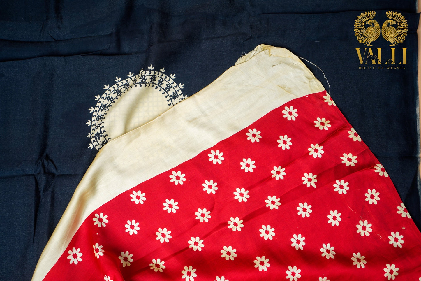 Black checks modal silk saree with red pallu