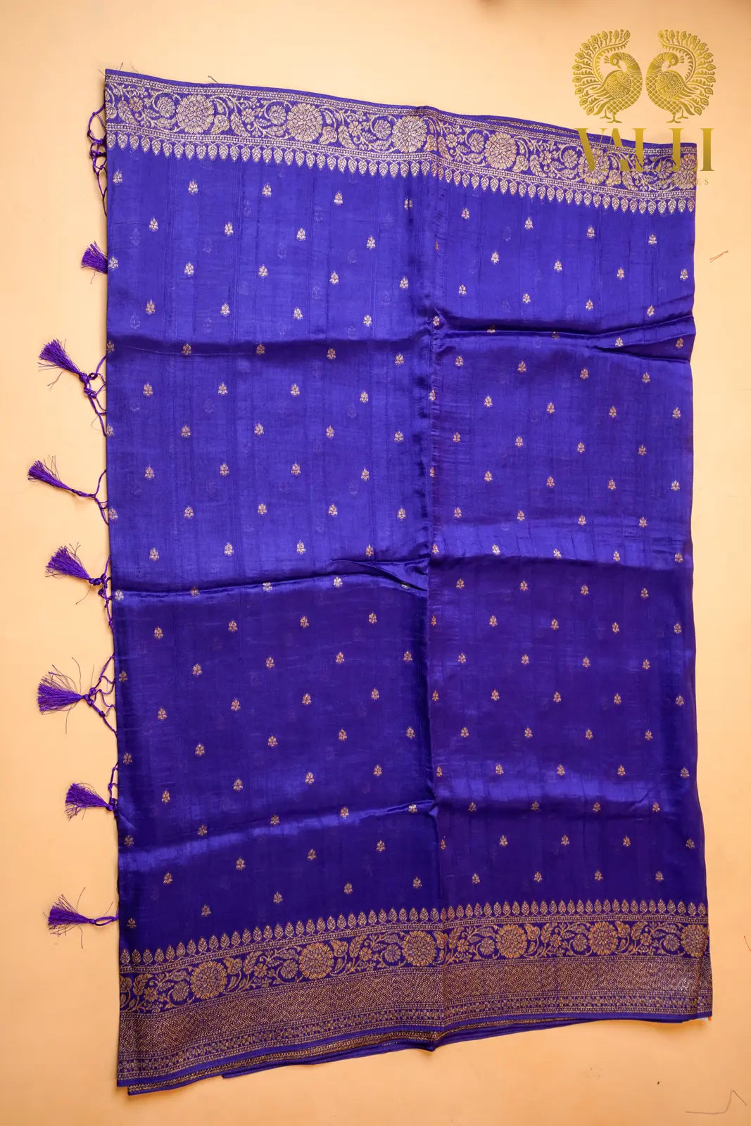 Royal Blue Zari Woven Saree