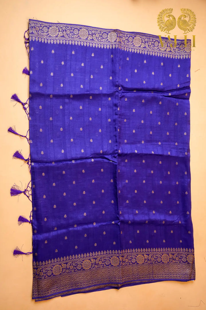 Royal Blue Zari Woven Saree