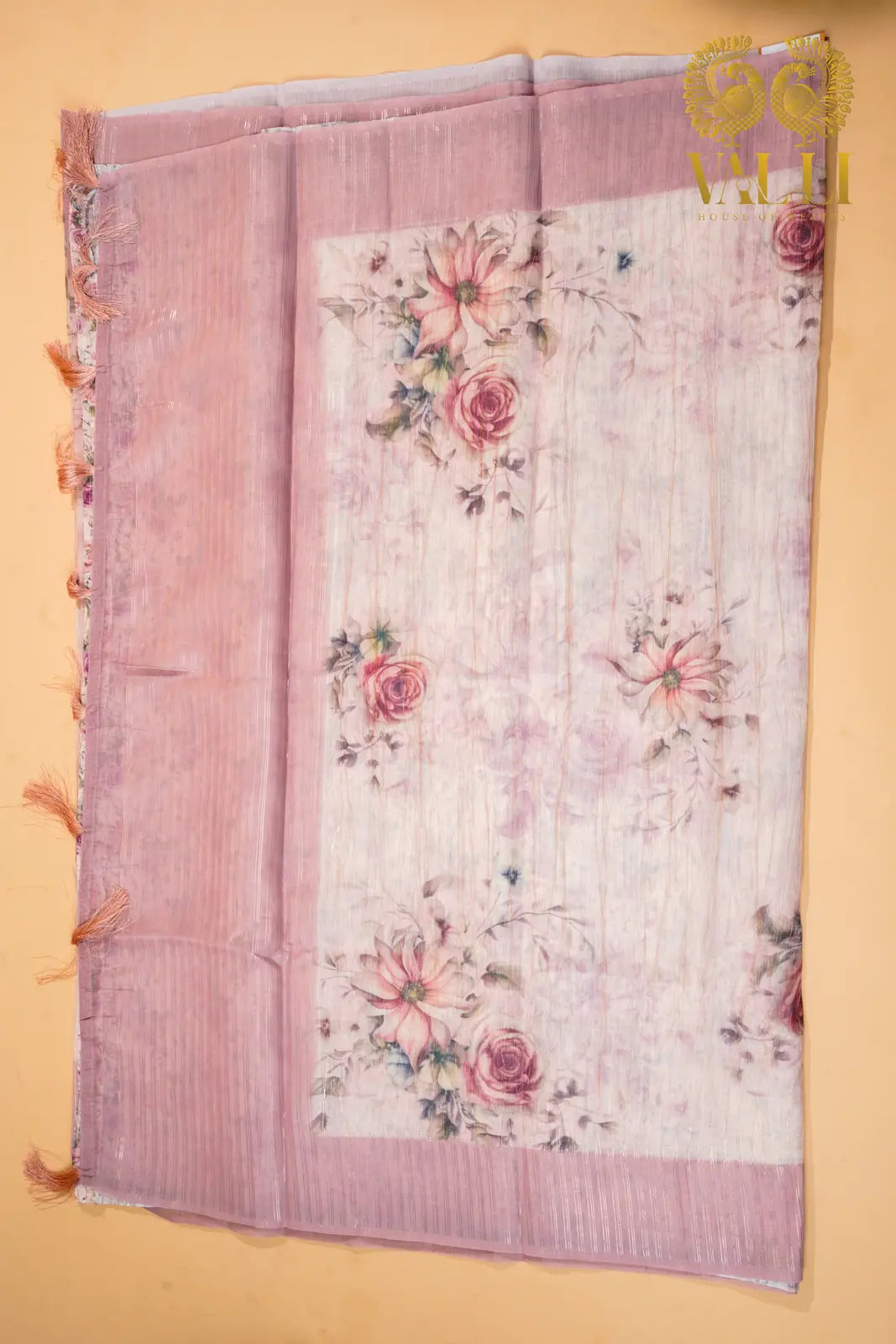  double Organza with digital print victorian print 