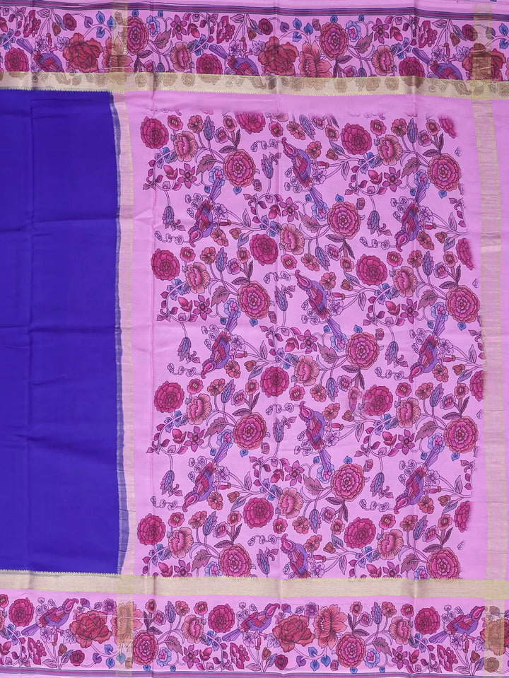 Kalamkari Crepe  – Blue