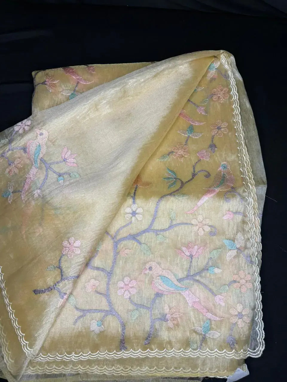 Golden – Tissue Organza Saree