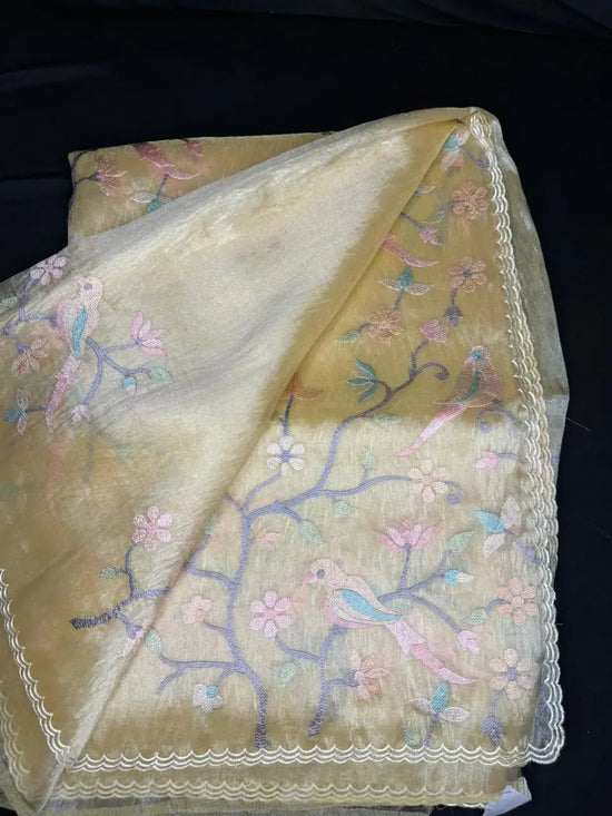 Golden – Tissue Organza Saree