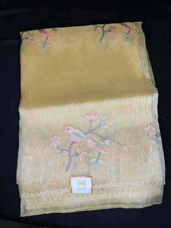 Golden – Tissue Organza Saree
