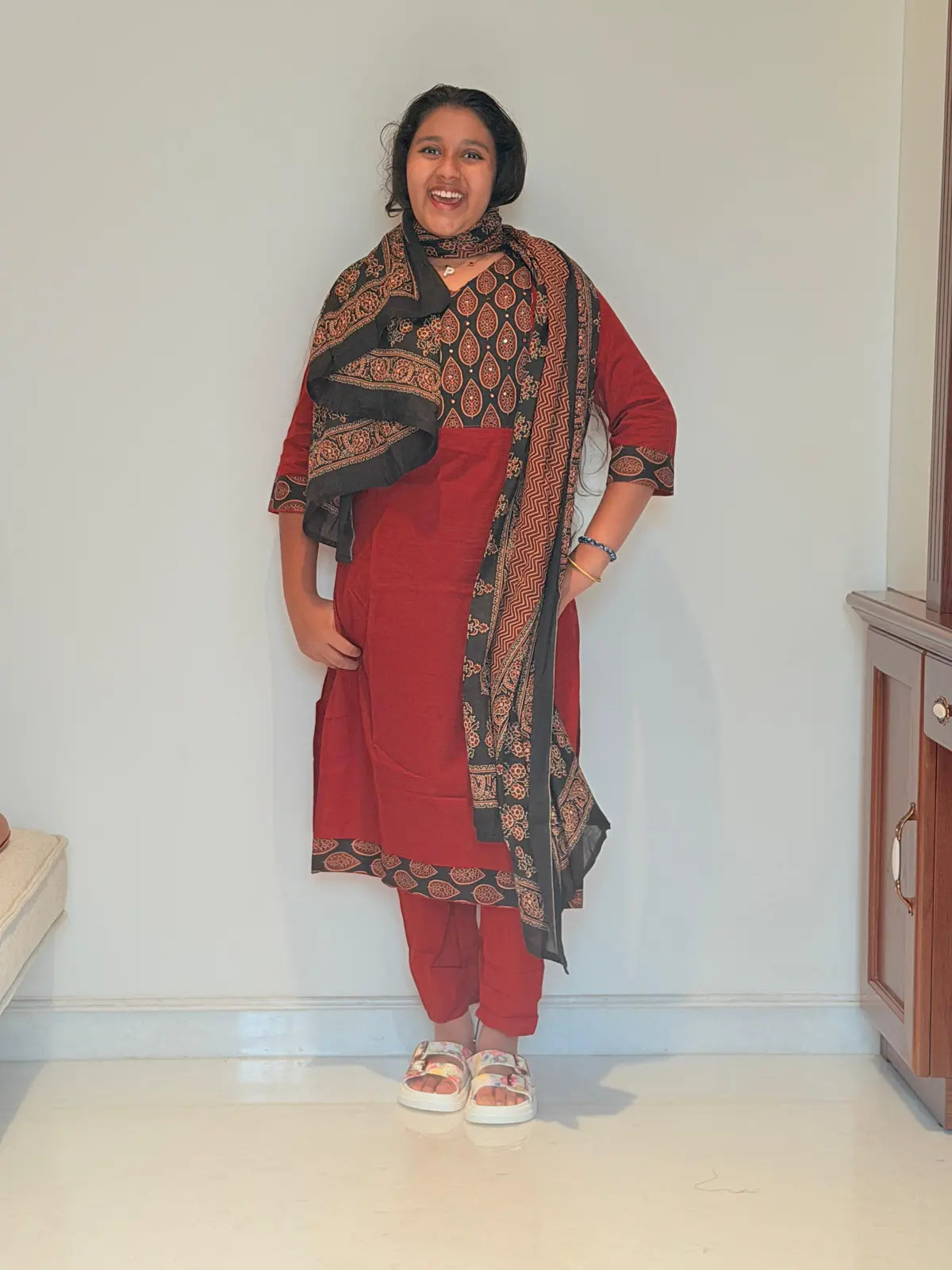 Maroon earthy salwar set