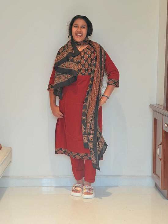 Maroon earthy salwar set