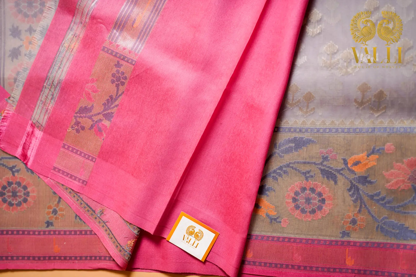 Pure Kora Organza Saree with Paithani & Muniya Border