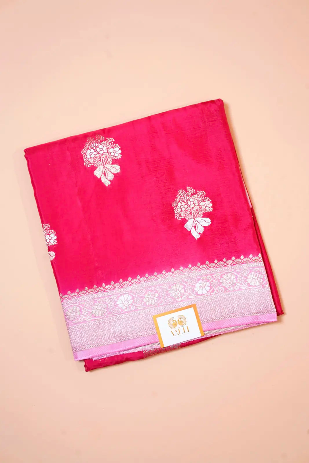 Rose mint Banarasi silk saree