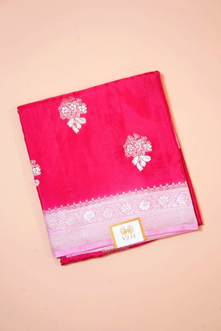 Rose mint Banarasi silk saree