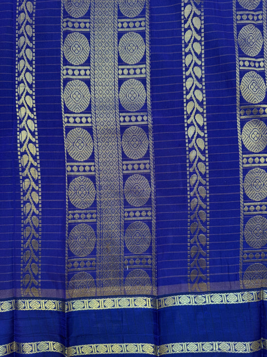 Soft Semi-Silk Saree in Green and Blue