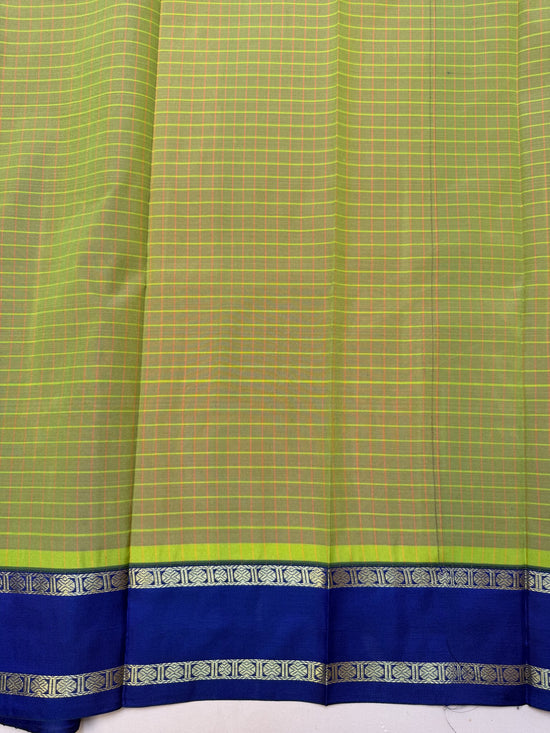 Soft Semi-Silk Saree in Green and Blue
