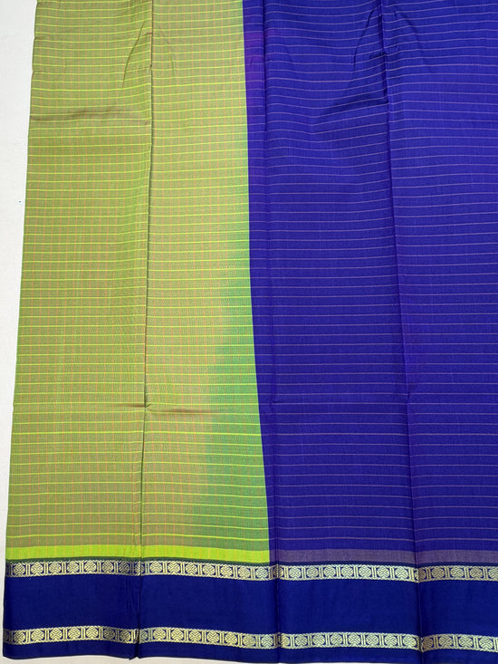 Soft Semi-Silk Saree in Green and Blue