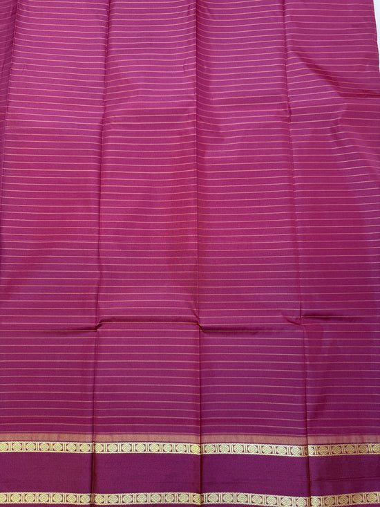 Soft Semi-Silk Saree in Teal Blue and Maroon